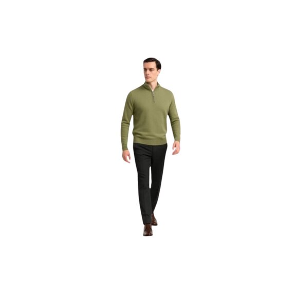 🔗✨ Men’s Neutral Duo – Sweater + Dress Pants (2-Piece Set) - Picture 2 of 9